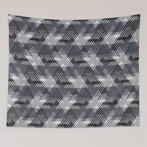 Item preview, Geometric pattern with triangles in black and white designed and sold by Daria Rosen.
