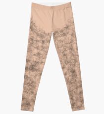 Hairy legs. Leggings