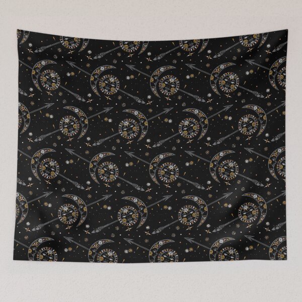 Item preview, Celestial bohemian pattern in tribal style designed and sold by Daria Rosen.