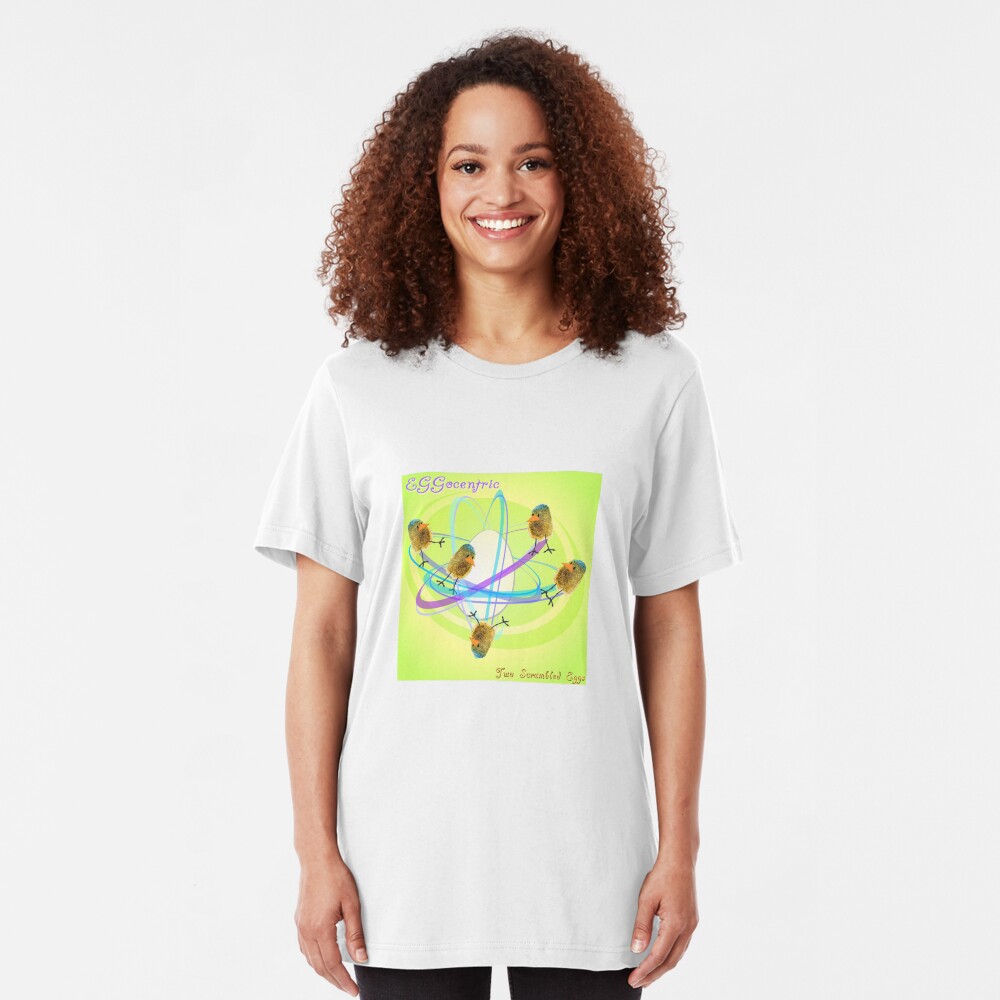 Two Scrambled Eggs - EGGocentric Slim Fit T-Shirt