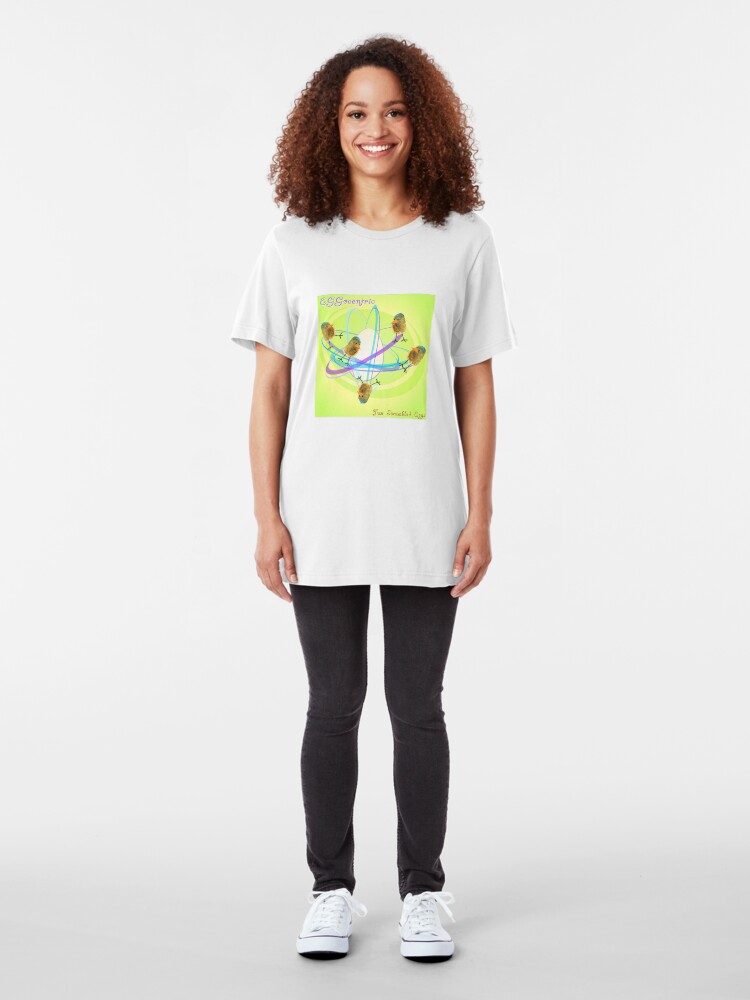 Alternate view of Two Scrambled Eggs - EGGocentric Slim Fit T-Shirt