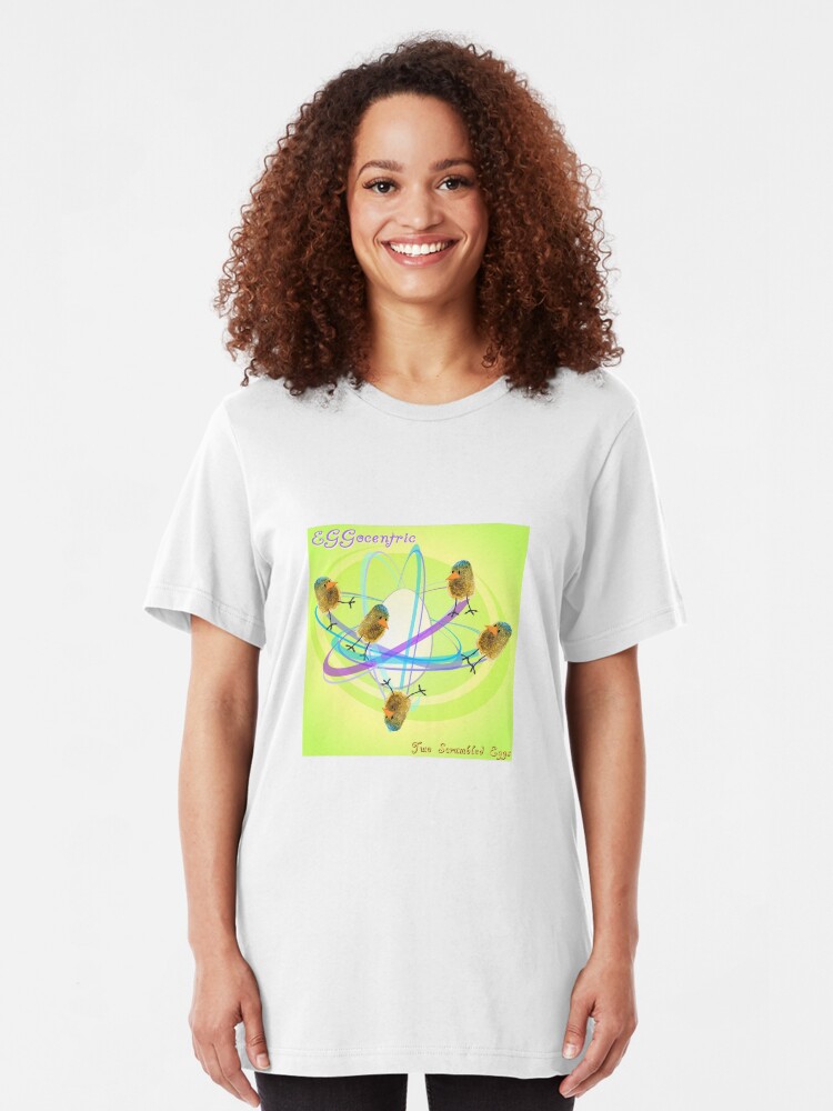 Alternate view of Two Scrambled Eggs - EGGocentric Slim Fit T-Shirt