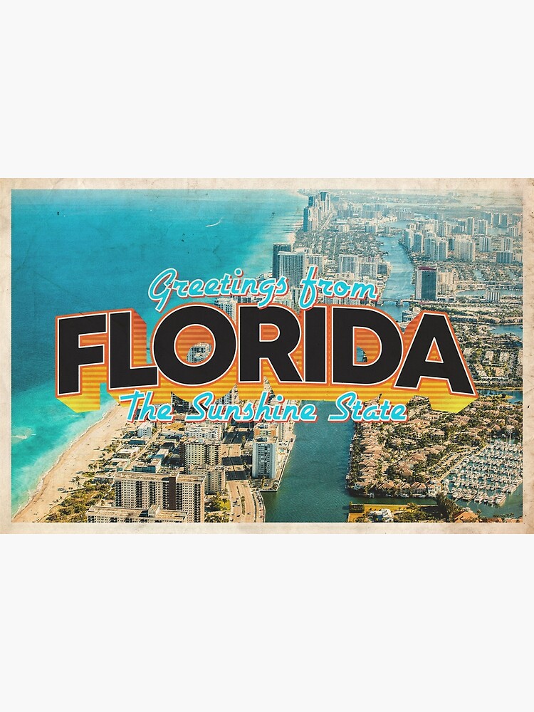 Greetings from Miami Florida, Gateway to the Americas Vintage Postcard