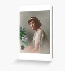 Tatiana Nikolaevna -1914 formal portrait colorized Greeting Card