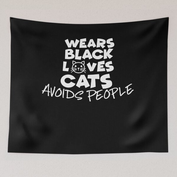 Item preview, Wears Black Loves Cats Avoids People designed and sold by Cisic.