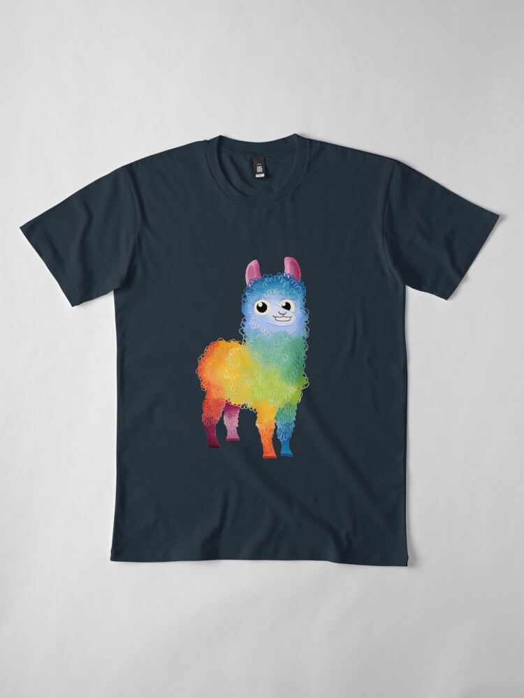 Alternative Ansicht von Regenbogen-Lama Premium T-Shirt