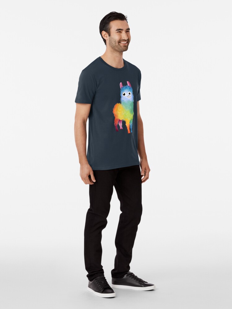 Alternative Ansicht von Regenbogen-Lama Premium T-Shirt