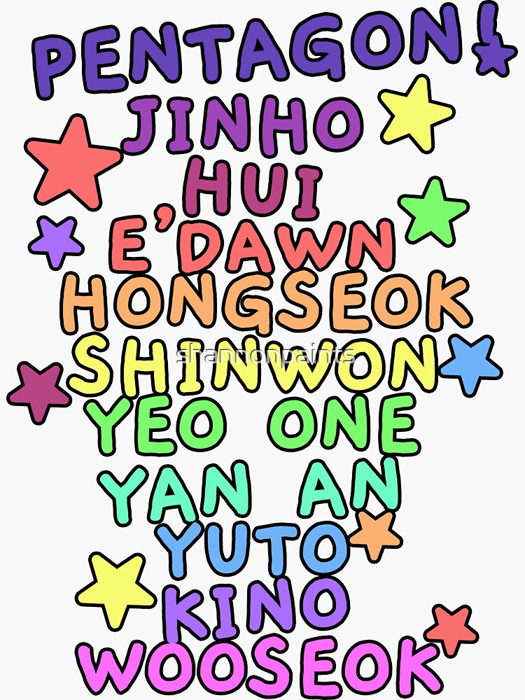 “pentagon kpop” Sticker by shannonpaints | Redbubble