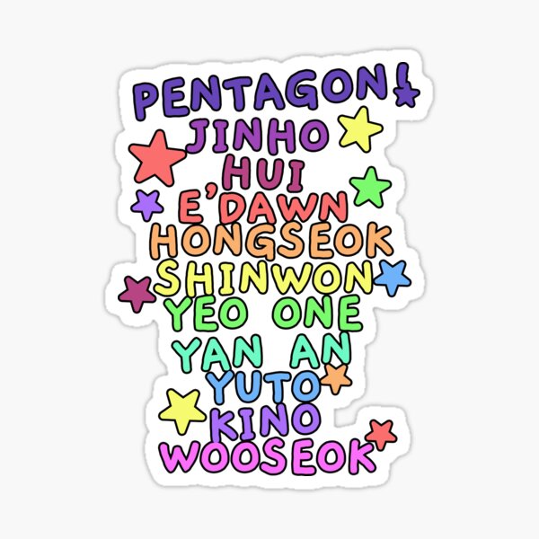 “pentagon kpop” Sticker by shannonpaints | Redbubble