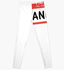 Anna Name Tag Shirt Red Hello My Name is Sticker for School Job Work Group Leggings