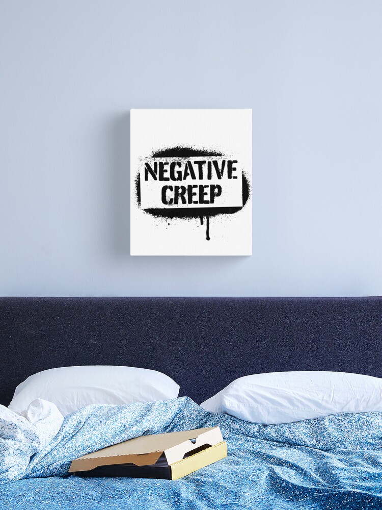 Distressed Spray Paint Stencil Negative Creep | Canvas Print