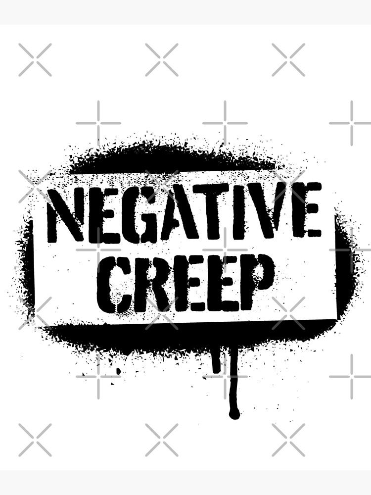 Distressed Spray Paint Stencil Negative Creep | Canvas Print