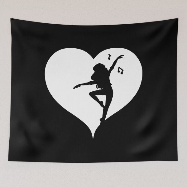 Item preview, Dancing dancer music little heart designed and sold by RetroFuchs.