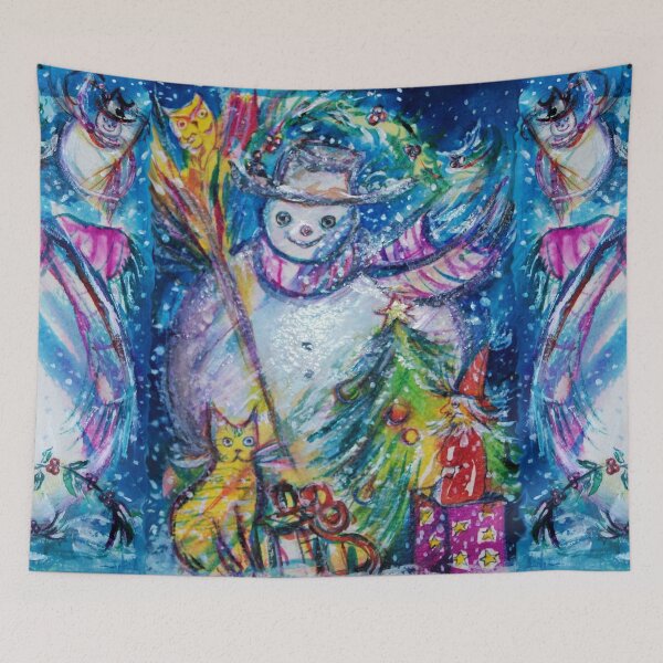 Item preview, SNOWMAN ,CHRISTMAS TREE, OWL AND TOYS IN WINTER by Bulgan Lumini designed and sold by BulganLumini.
