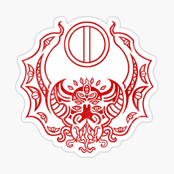 The Crimson Bat Steed of the Red Goddess by Kalin Kadiev Sticker