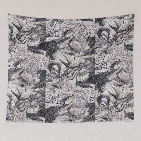 Item preview, Grey Black Detailed Marble designed and sold by kina lakhani.
