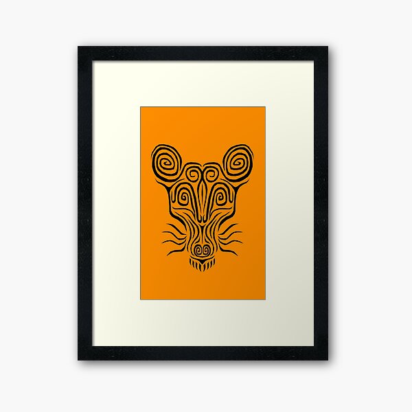 Tribal Rodent Framed Art Print