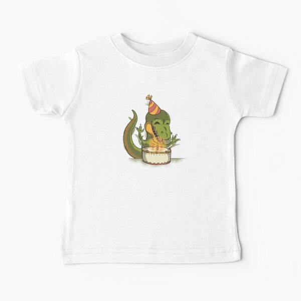 Happy Dinosaur Birthday Baby T-Shirt