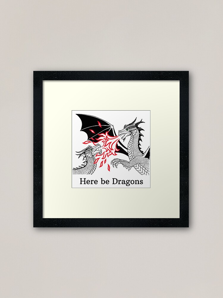 Alternate view of Dragons Fight Framed Art Print