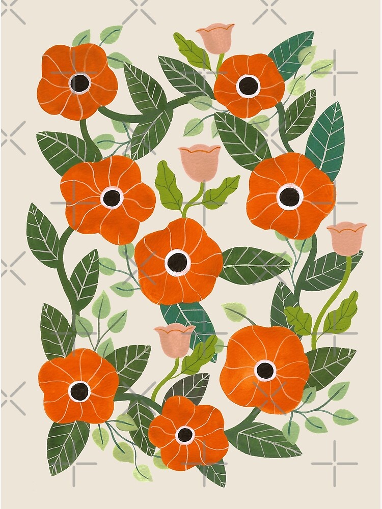 Thumbnail 3 of 3, Art Print, Poppies designed and sold by artiisan.