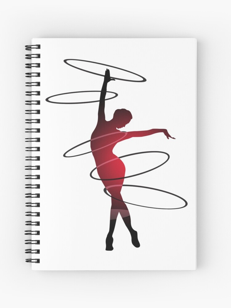 Rhythmic gymnast with hoop, Contortion with hula hoop Spiral Notebook for  Sale by ArtlandStudio