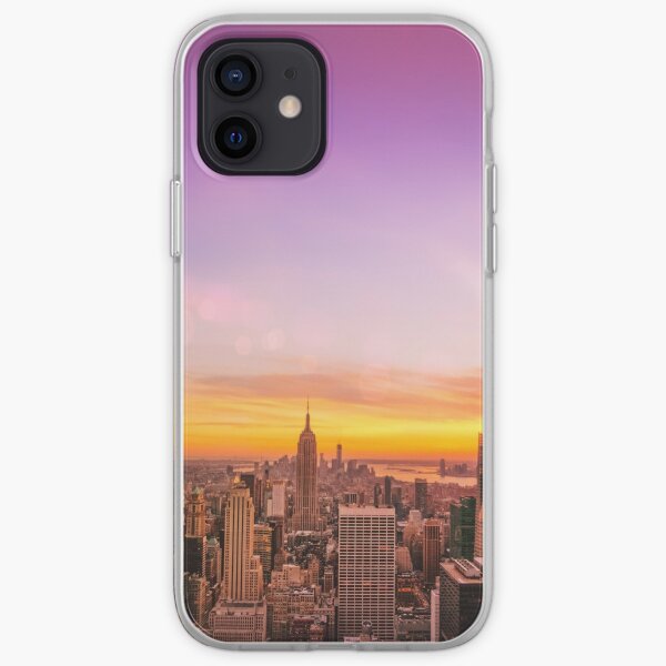 Skyline Von New York City Wolkenkratzer Bei Sonnenuntergang Iphone Hulle Cover Von Vgucwaphoto Redbubble