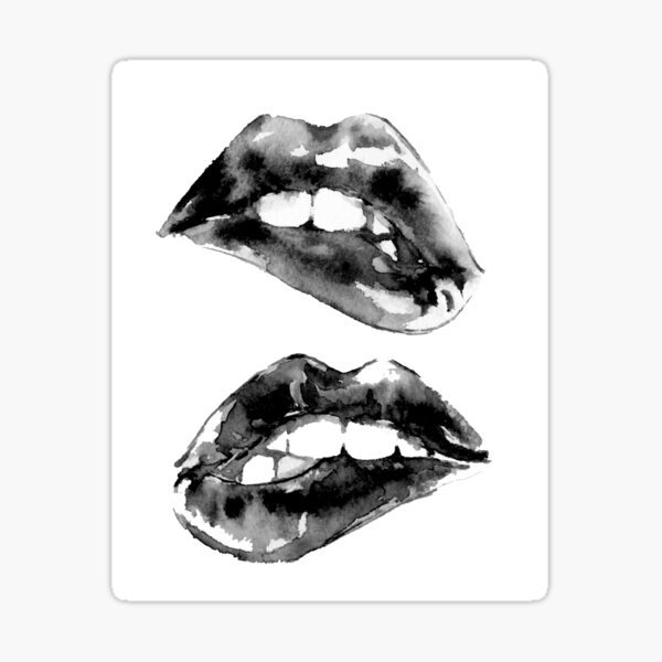 Item preview, Black Biting Lips_ Version designed and sold by Ibreathart.
