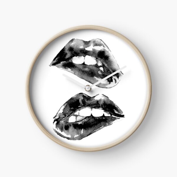 Black Biting Lips_ Version Clock
