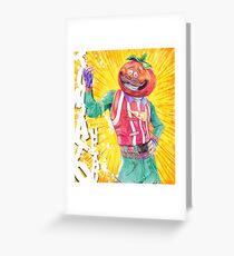 TOMATO HEAD Greeting Card