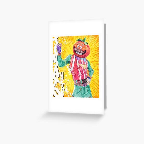 TOMATO HEAD Greeting Card