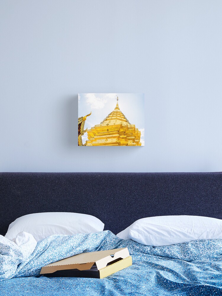 Thumbnail 2 of 3, Canvas Print, Golden Stupa designed and sold by darren-j-mcleod.