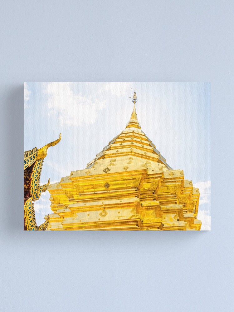 Thumbnail 1 of 3, Canvas Print, Golden Stupa designed and sold by darren-j-mcleod.