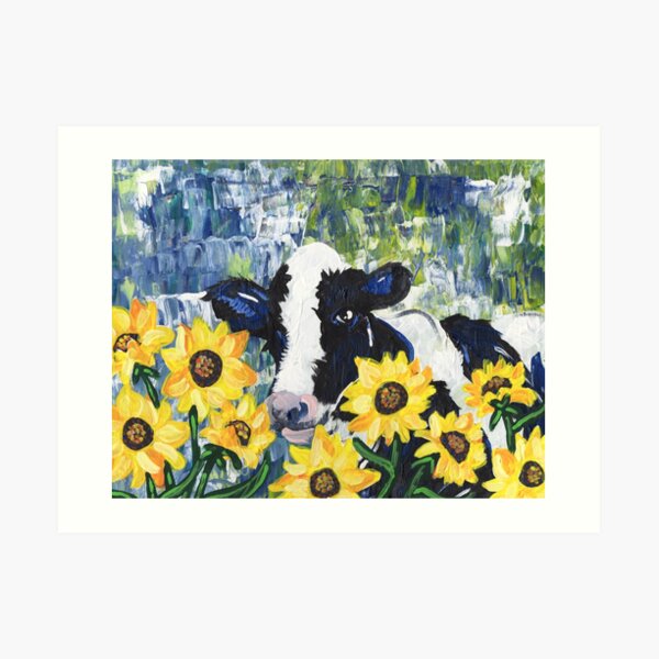 Cow in the Sun Art Print