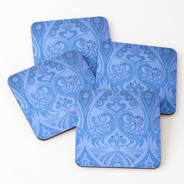Item preview, Ornamental Lovebirds Decorative Blue designed and sold by livianasgifts.