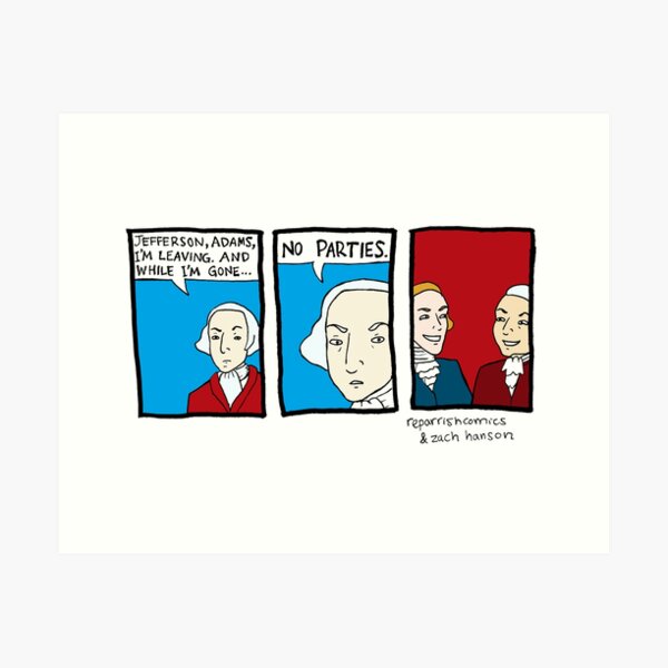 No Parties Art Print