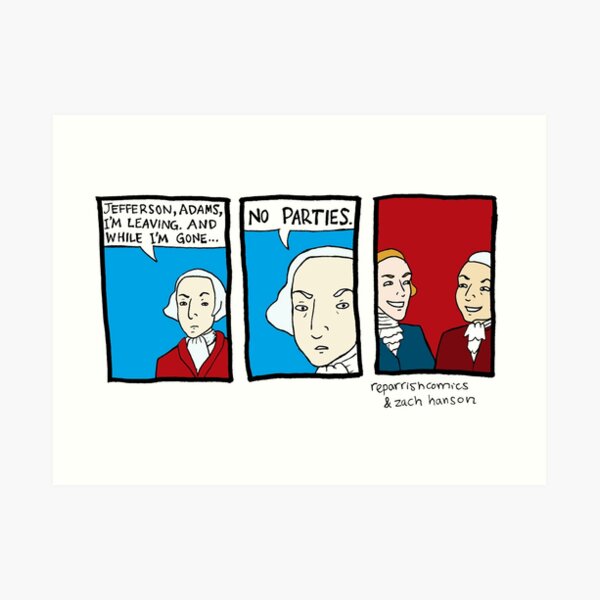 No Parties Art Print