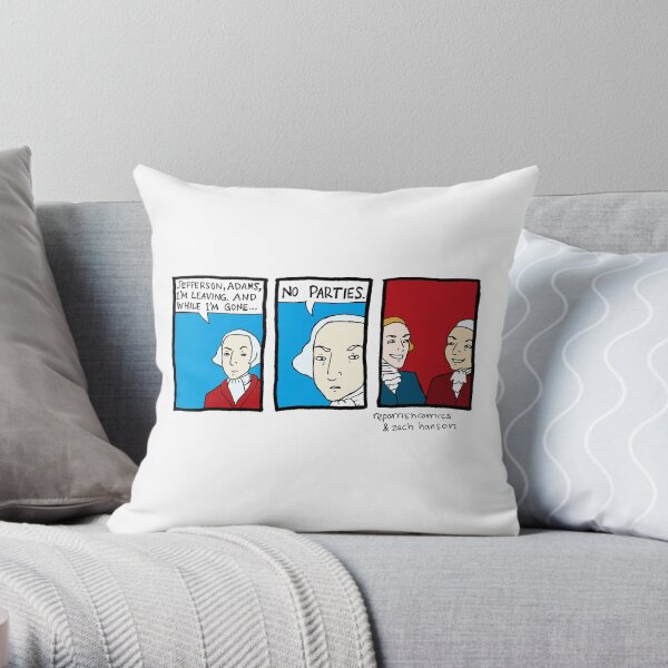 No Parties Throw Pillow