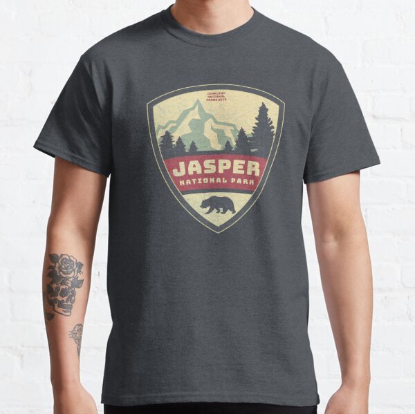 Canadian Rockies Pacifie West Cotton Print Tee Shirt Essential
