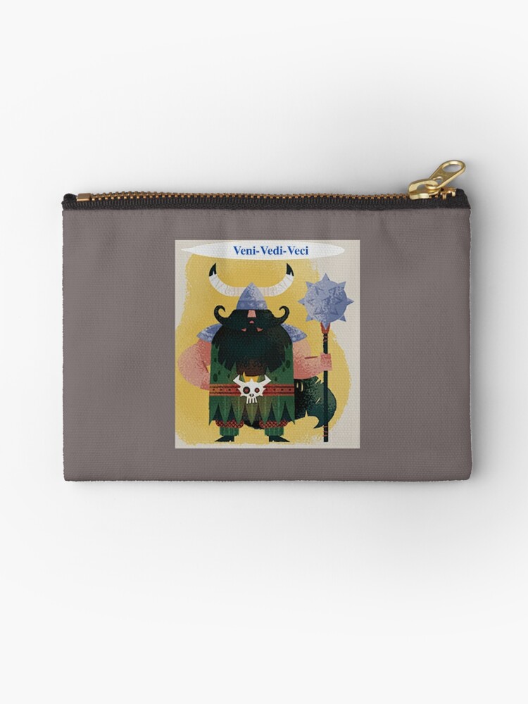 Veni Vedi Veci Motivational Quotes Zipper Pouch By Malebeautyforum Redbubble - veni roblox