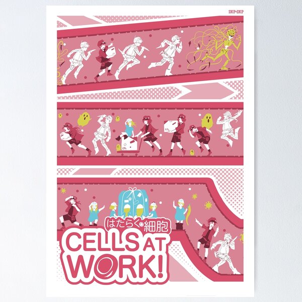 Cells At Work! - White Blood Cell Group Wall Scroll