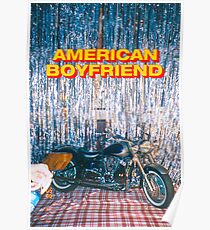 AMERIKANISCHER FREUND KEVIN ABSTRAKTER MOTORRAD: D Poster