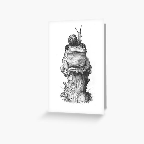 Frog and Snail Greeting Card