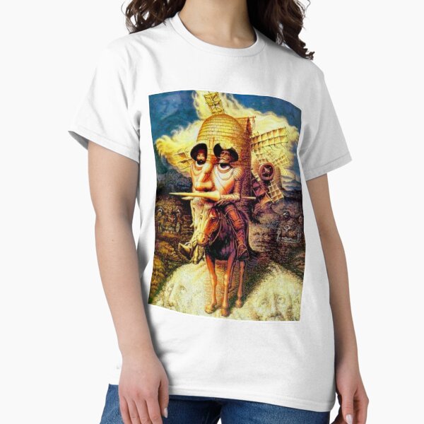 Aperçu de l'œuvre DON QUICHOTTE : Impression abstraite vintage de moulins à vent créée et vendue par posterbobs.