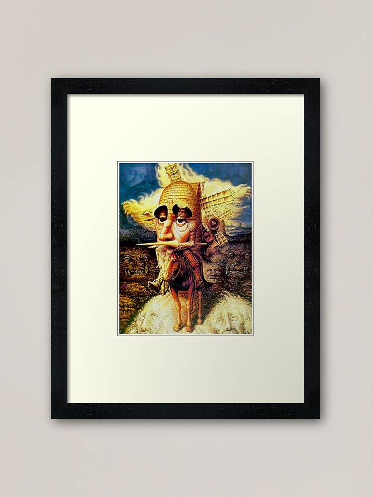 Alternate view of DON QUIXOTE : Vintage Abstract Tilting at Windmills Print Framed Art Print
