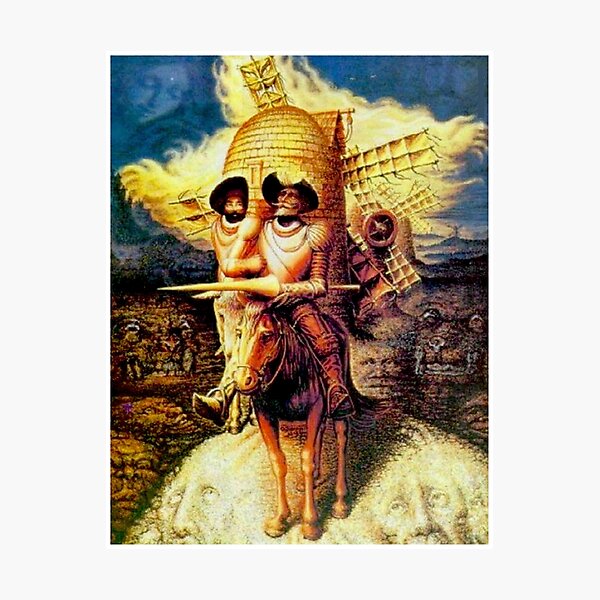 Item preview, DON QUIXOTE : Vintage Abstract Tilting at Windmills Print designed and sold by posterbobs.