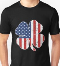 AMERICAN IRISH Grunt Style USA Men_s Patriotic St Patrick_s Day Clover patriotic Unisex T-Shirt