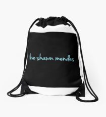 i love shawn mendes Drawstring Bag