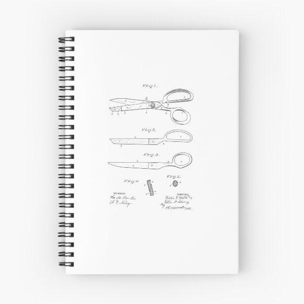 Item preview, Scissors Designs Vintage Patent Drawing designed and sold by TheYoungDesigns.