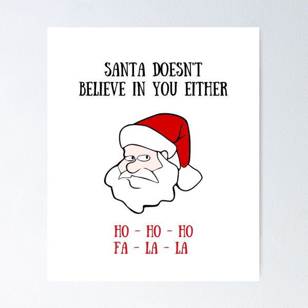 Bad Santa Christmas card, meme greeting cards Spiral Notebook for Sale by  Willow Days