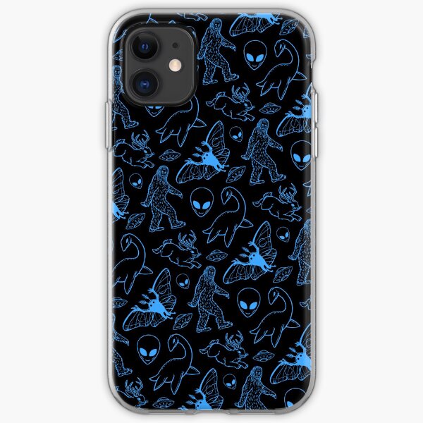 Cryptid Pattern (Blue Lines) iPhone Soft Case